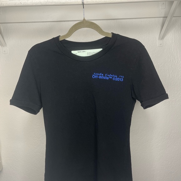 Off-White Tops - Off-White Virgil Abloh Black Graphic T-Shirt Main Label Back Print Designer Tee